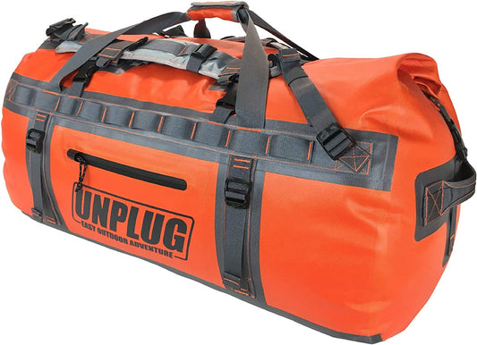 UNPLUG Ultimate Adventure Bag | 1680D Heavy Duty Waterproof Bag | Large Travel Duffle Bag Which Can Be Used for Camping, Motorcycling, Boating, or Hunting